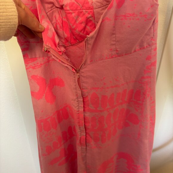 Vintage Otaheite Lahaina Hawaiian Maxi Dress Light and Bright Pink - Picture 7 of 10